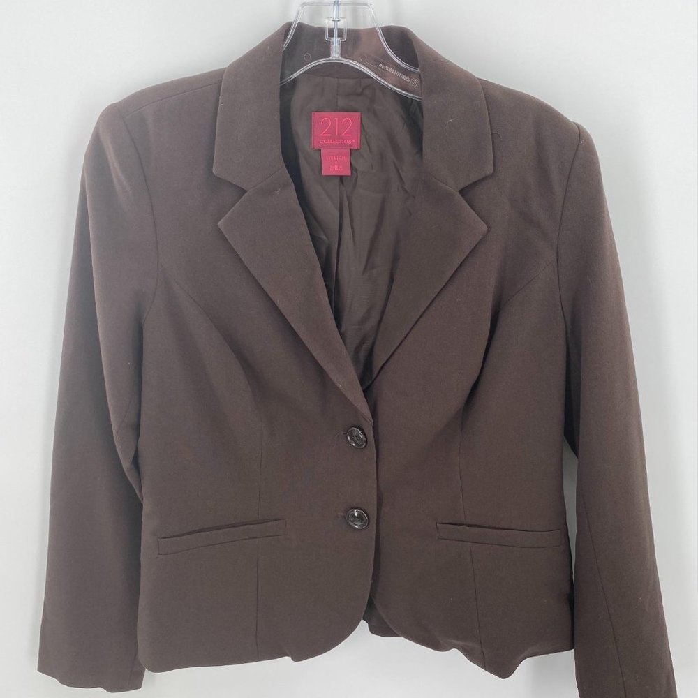 212 COLLECTION WOMENS BROWN SUITโ BLAZER
